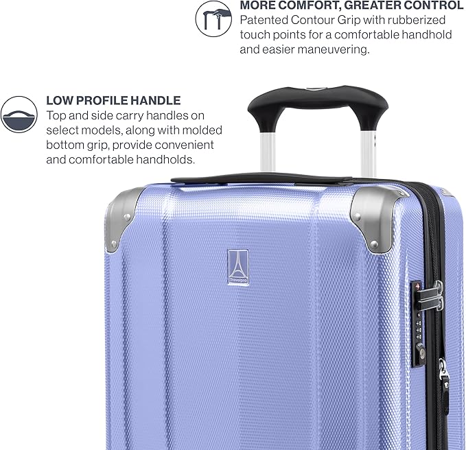 Travelpro Pathways 3 Hardside Expandable Luggage, 8 Spinner Wheels, Lightweight Hard Shell Suitcase, Carry On 21 Inch, Persian Violet