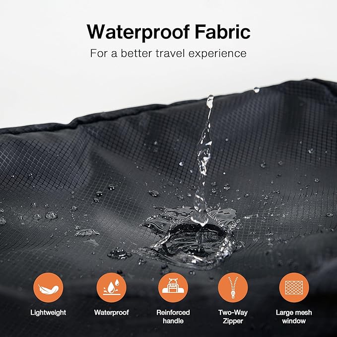 5 Set Packing Cubes Travel for Luggage Durable Suitcases Organizer Bags Lightweight Airplane Travel Vacation Essentials Accessories for Carry on (Black)