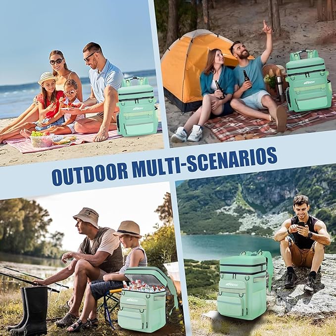 Backpack Cooler Insulated Leak Proof for Men Women 50 Cans Soft Cooler Backpack Insulated Waterproof Large Capacity Coolers Bag Portable for Lunch Camping Travel Picnic Hiking