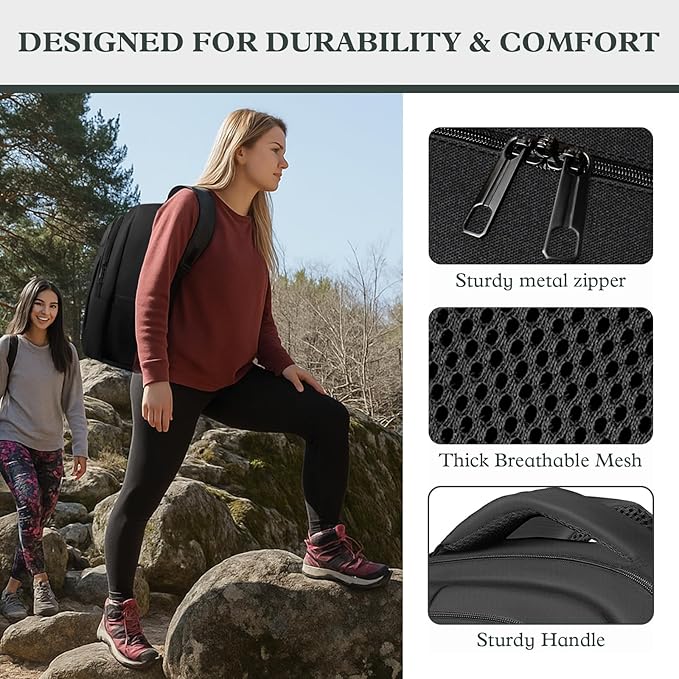 Travel Laptop Backpack, Travel Backpack For Women, Business Anti Theft Slim Sturdy Laptops Backpack, 15.6” Water Resistant College School Computer Bag Gift for Men & Women, Black