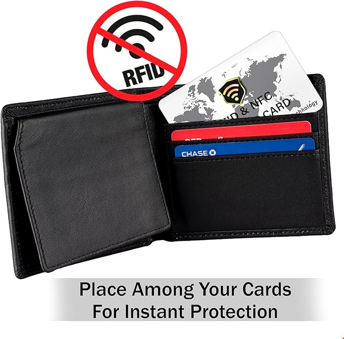 SaiTech IT 5 Pack RFID Blocking Card NFC Contactless Debit/Credit Card ATM Passport Protector ideal for Men & women slim with World map design perfectly fit in wallet (White)