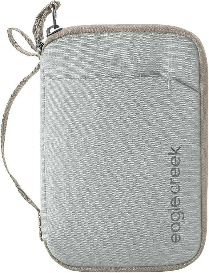 Eagle Creek Stash RFID Passport Wallet – Slim Travel Organizer with RFID Blocking – Secure Storage for Passport, Cards & Cash – Lightweight & Water-Resistant – Unisex – Storm Grey