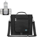 PAVILIA Extra Large Toiletry Bag Travel Bag for Women Men, Hanging Cosmetic Organizer, Water Resistant Makeup Bag for Accessories Toiletries, Travel Essentials Kit (Black)