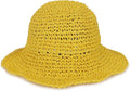 Womens Wide Brim Straw Sun Hat Foldable Floppy Crochet Beach Hat for Summer