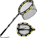 PLUSINNO Floating Fishing Net for Steelhead, Salmon, Fly, Kayak, Bass, Trout Fishing, Catfish, Rubber Coated Landing Net for Easy Catch & Release for Easy Transportation & Storage