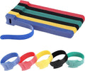150PCS 8 Inch Cable Ties Reusable Multi-Purpose Wire Ties Cord Organizer Adjustable Cable Management 5 Colors
