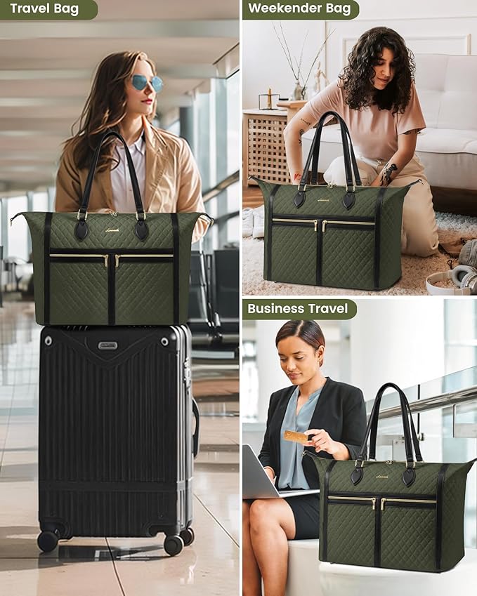 LOVEVOOK 4-in-1 Travel Weekender - Duffle, Carry On, Overnight & Toiletry Bag with Wet Pocket
