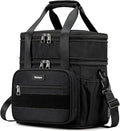 Weitars Lunch Box for Men Women Dual Compartment Lunch Box Heavy Duty Large Insulated Tactical Lunch Bag Durable Cooler Bag With Shoulder Strap for Adults Work Picnic Road Trip