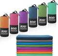 BOGI Microfiber Travel Sports Towel - Quick Dry, Soft Lightweight, Compact for Camping, Gym, Yoga, Swimming, Backpacking (XL:72''x32''+16''x16'' - Orange)