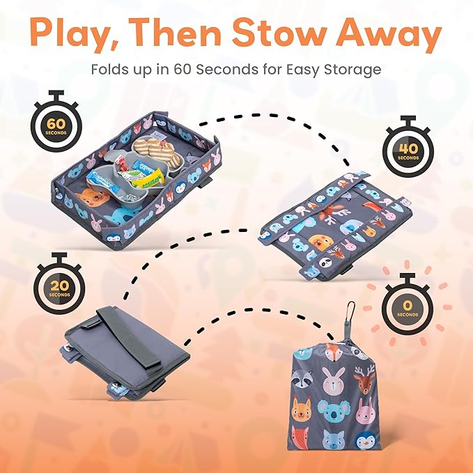 Airplane Tray Table Cover – Universal Fit & Easy Setup – Airplane Tray Cover Kids - Use in Buses, Trains, High Chairs I Plane Travel Essentials for Kids