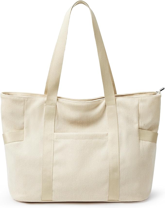 Tote Bag for Women with Zipper, Travel Tote Bags with Compartments Large Shoulder Bag Handbag for Gym Work School