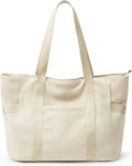 Tote Bag for Women with Zipper, Travel Tote Bags with Compartments Large Shoulder Bag Handbag for Gym Work School