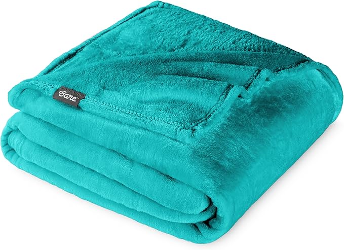 Bare Home Fleece Blanket - Twin/Twin Extra Long - Ultra-Soft Lightweight for Bed, Sofa, and Couch - Luxury Microplush - Cozy Warm Blanket (Twin/Twin XL, Emerald)