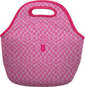 Sok It LunchTote Zippered Bag Insulated Neoprene Caddy (Pink Grand Prix, Large 4.5 Quart Lunch Tote)