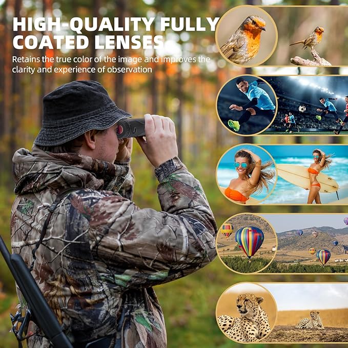 Premium ED Binoculars 10x42 for Adults - High Power HD Waterproof Binoculars for Bird Watching, Hunting & Travel