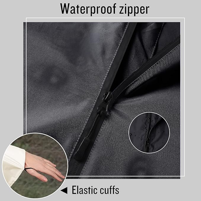 SaphiRose Unisex Rain Poncho Hooded Waterproof Raincoat for Adults Women