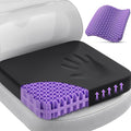 TushGuard Gel Seat Cushion for Long Sitting, Enlarged & Thickened Patent Design Office Chair Seat Cushion, Breathable Cooling Pads for Chairs, Soft Car Cushions for Wheelchair(XX-Large, Black)