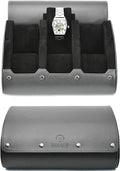 Watch cases for men 6 slot travel case organizer - Slate Grey