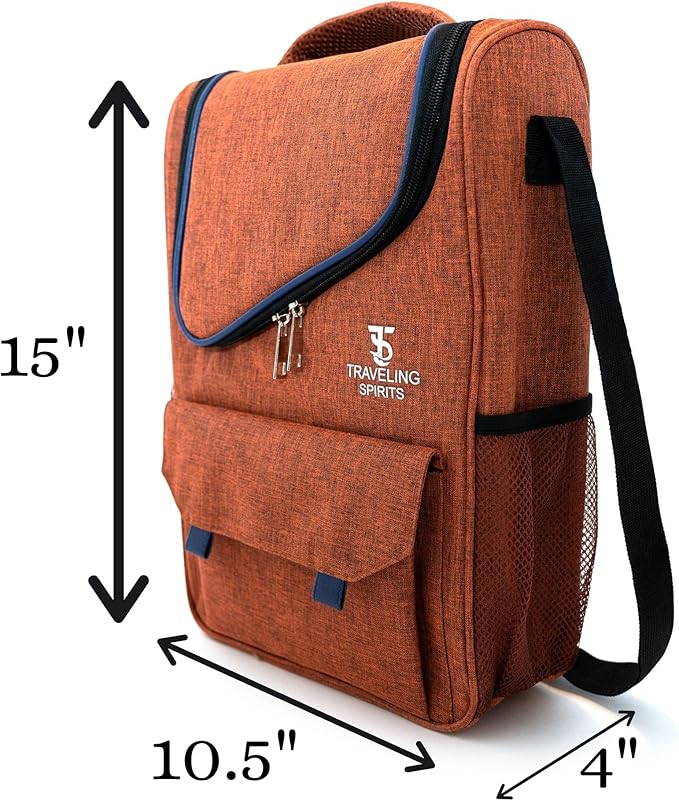 Insulated Wine Carrier | 2-3 Bottle Travel Bag With Stainless Steel Tumblers | Cooler Tote for Travel - Great Gift for Wine Lovers and Enthusiasts