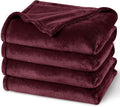 PHF Ultra Soft Fleece Blanket Twin Size, No Shed No Pilling Luxury Plush Cozy 300GSM Lightweight Blanket for Bed, Couch, Chair, Sofa Suitable for All Season, 66" x 90", Wine Red/Burgundy