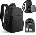 llano Camera Backpack for DSLR/SLR/Mirrorless – Water-Resistant Photography Bag with Laptop Slot & Tripod Holder, Compact Case for Canon/Nikon/Sony, Travel & Outdoor,Large 20L Capacity, Black
