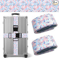 Cherry Blossoms Luggage Straps for Suitcases TSA Approved, Luggage Identifiers for Suitcase, Adjustable Suitcase Strap for Baggage Security with Cute Patten, Travel Necessary Accessories (2Pack)