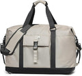 SUNNY BIRD Duffel with Utility Pouch, 40L Weekender Overnight Bag with Shoe Compartment for Travel and Sports (Grey and black)