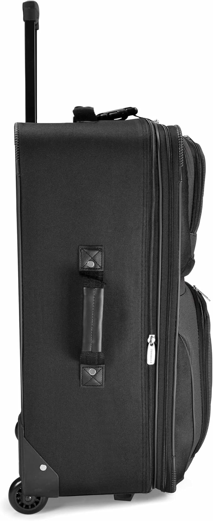 Travel Select Amsterdam 4-Piece Softside Expandable Rolling Luggage Set, Lightweight 2-Wheel Suitcases, Packing Cubes, Travel Tote, Durable Polyester Construction, Gray