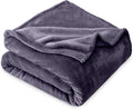 Bare Home Fleece Blanket - Full/Queen - Ultra-Soft Lightweight for Bed, Sofa, and Couch - Luxury Microplush - Cozy Warm Blanket (Full/Queen, Dusty Purple)