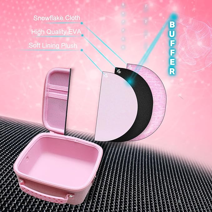 Hard Camera Case Bag Compatible with Canon EOS Rebel T7/T100/T6/R50/R6 or Kodak Pixpro AZ405/AZ425/AZ255/AZ401/AZ252/AZ528 DSLR Camera,for Canon Sony Kodak Panasonic Nikon Mirrorless Camera,Pink