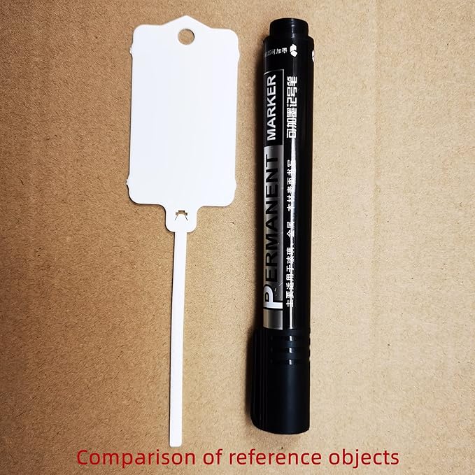 100pcs Reusable Blank Plastic Tags Ties Key Tags 1.45"*2.48" Serrated Tension Sealing Strap with Large Label Plastic Tie Mark Label Waterproof Hang Sign Write on Tag (White, 100pcs)