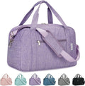 Narwey 18" Carry on Bag Underseat for Airplane with Wet Pocket Spirit Airlines Personal Item Bag Travel Duffel Bag Small Gym Bag Weekender Overnight for Women and Men (Purple)