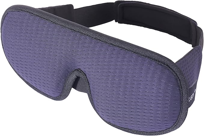 Sleep Mask for Men and Women 3D Contoured Eye Mask Patented Adjustable Light Blocking Night Mask for Sleeping (Blue)