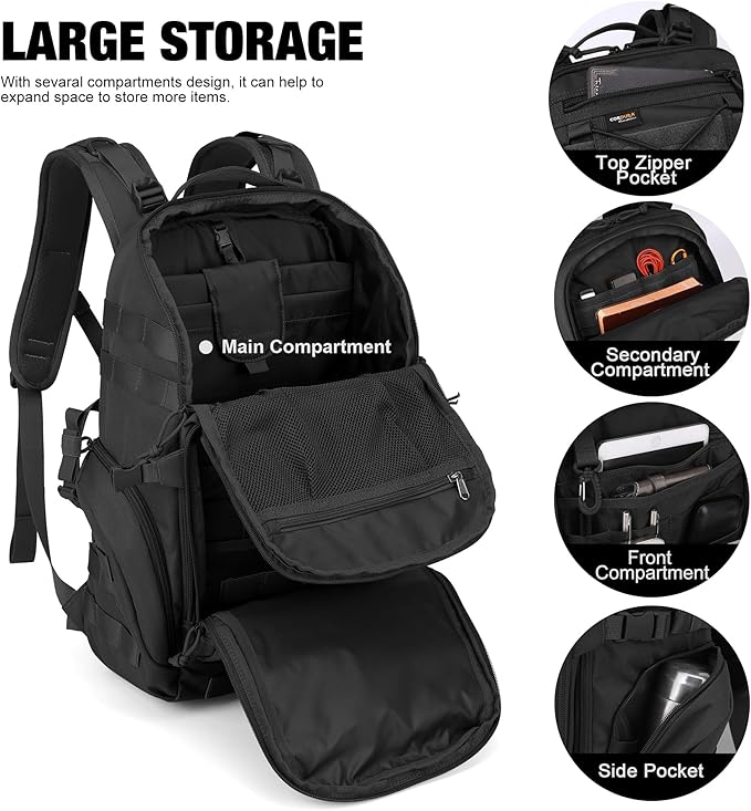 Mardingtop 30L Molle Military Backpack, Tactical Backpack for Men, Cordura Backpack for Hiking,Camping,Trekking
