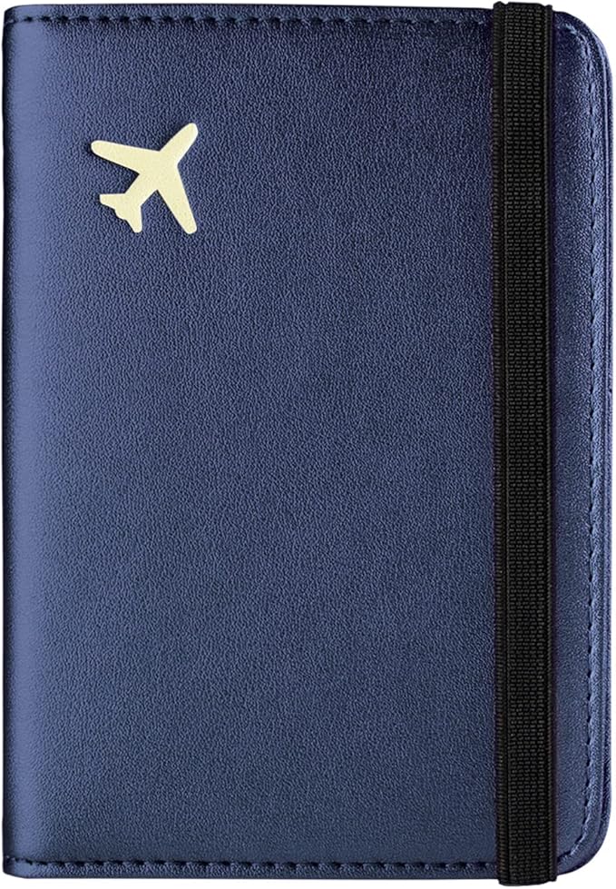 ZOPPEN Passport Holder Wallet, Passport Cover Travel Wallet Women Travel Essentials Accessories Document Organizer Travel Must Haves Rfid Blocking Cover Case for Women and Men, Blue