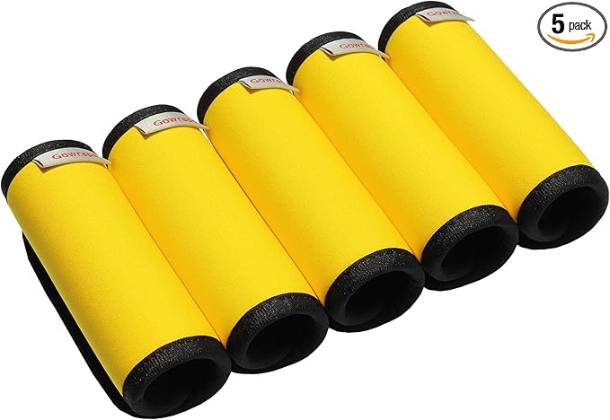 Neoprene Luggage Handle Wraps For Traveling Bright Color Luggage Tags|Handle Wraps|Handle Covers (Gold)