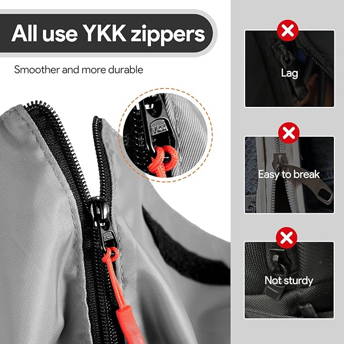 Garment Duffle Bags for Travel, HOMQUIET Convertible Garment Duffel Bag, All YKK Zippers Carry On Garment Bags, 2 in 1 Hanging Waterproof Suit Travel Bag with Shoe Compartment, for Men Women, Grey