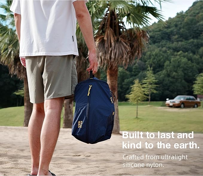 Ultralight Travel Shoe Bag 15L, Fits 2 Pairs Shoes, Large Water-Resistant Packing Cube.
