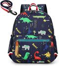 willikiva Cartoon Bus 12 Kindergarten Backpack for Kids Girls and Boys,Waterproof Preschool Toddler Backpack Wiht Leash and Safety Harness(Blue)