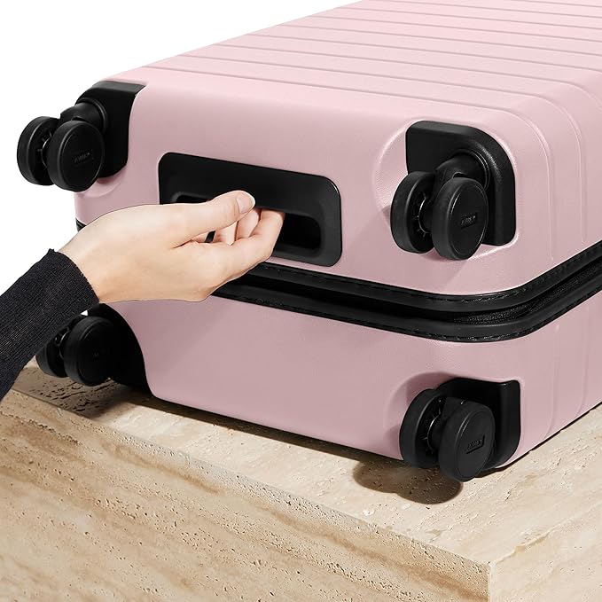 Away Carry-On Luggage, Lightweight Hardside Suitcase with Spinner Wheels, 22 Inch Airline Approved, TSA Lock, Blush Pink