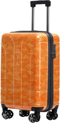 Spyder Matrix 20 Inch Carry On Expandable Hardside Upright Suitcase with 360° Spinner Wheels, TSA Approved Lock, Orange