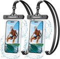 UNBREAKcable Waterproof Phone Pouch-2 Pack IPX8 Waterproof Phone Case for iPhone 16 15 14 13 12 11 Pro Max & Samsung S25 S24 S23-Dry Bag & Travel Essentials for Beach, Pool, Kayak & Cruise-7"