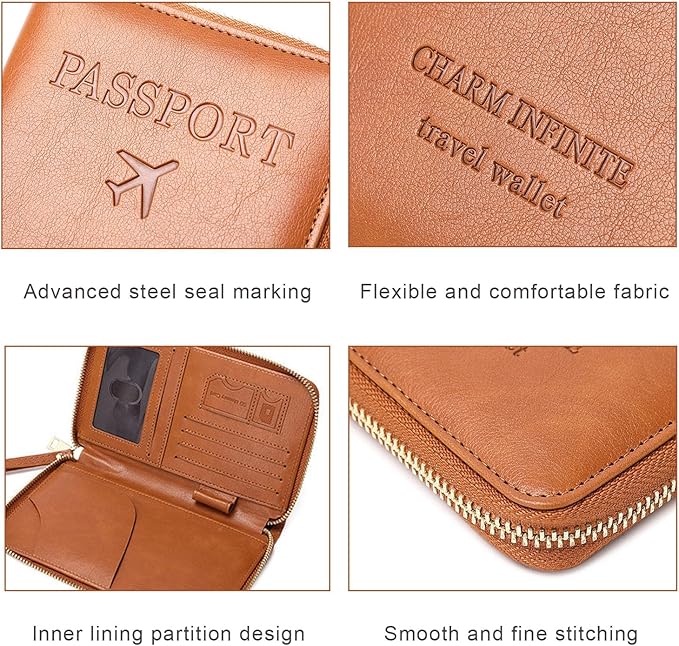 Multi-Function RFID Travel Passport Wallet with Phone Pocket - Ultimate Passport Holder for Women & Men | Holds Phones, Passports, Cash, Cards & Boarding Passes (Pink)
