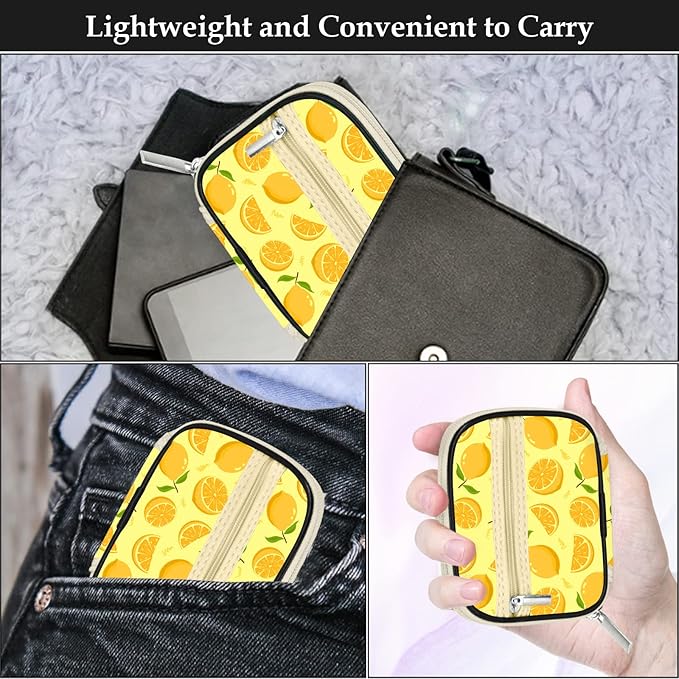 Serfeymi Weekly Travel Pill Organizer Pill Case for Purse with Removable 7 Day Pill Box, Fashionable Travel Medicine Organizer Pill Container for Medicine, Vitamin, Supplement - Yellow 01