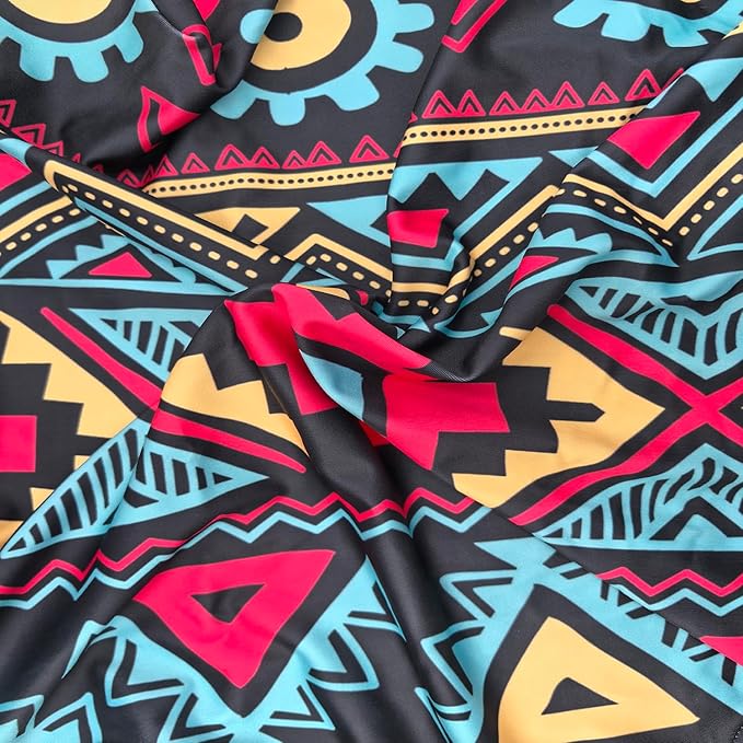 7-Mi Travel Luggage Cover Elastic Sleeve 22"-24" Anti-Scratch Suitcase Protector Cover Size M, Bohemia