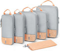 BAGSMART 6 Set Compression Packing Cubes - Lightweight Travel Essentials, Durable Luggage Organizer