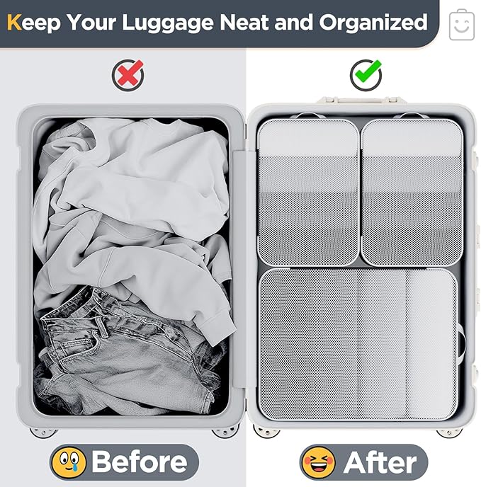 Veken 6/9/11 Set Compression Packing Cubes for Travel Essentials,Compressible Expandable Large Luggage Suitcase Organizer Bags for Clothing,Durable Space Saver Storage Bags(Black)
