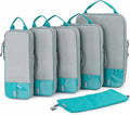 BAGSMART 6 Set Compression Packing Cubes - Lightweight Travel Essentials, Durable Luggage Organizer