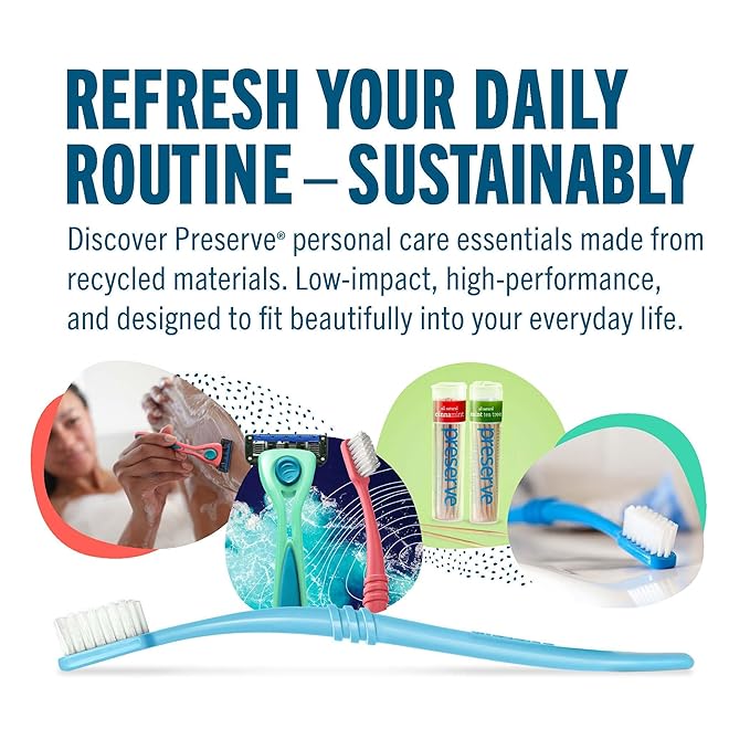 Preserve POPi Shave Razor Blades Refills - 5 Blade Razors for Men & Women - Ceramic Coated Shavers for Comfort with Aloe-Cocoa Butter Strip - Reusable Shaving Refill - 4 Pack