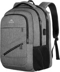 MATEIN 18 Inch Laptop Bookbag, 50 L Extra Large School Laptop Backpack with Luggage Strap and TSA Laptop Compartment for Men Women, Waterproof Carry On Computer Bag for Students Teachers, Grey